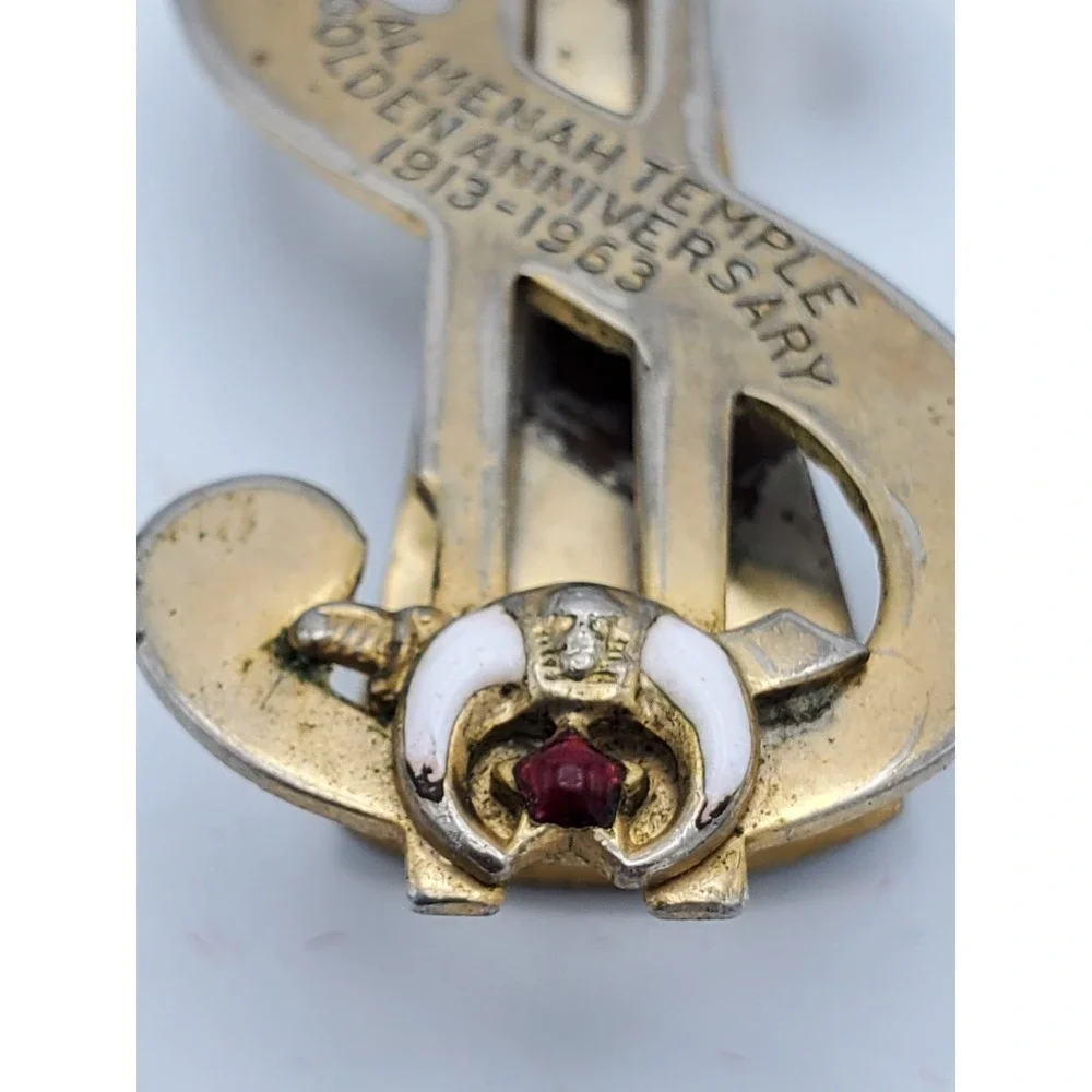 Nashville Masonic Temple 1913-1963 Anniversary Al Menah Scimitar $ Money‎ Clip